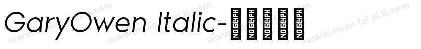 GaryOwen Italic字体转换